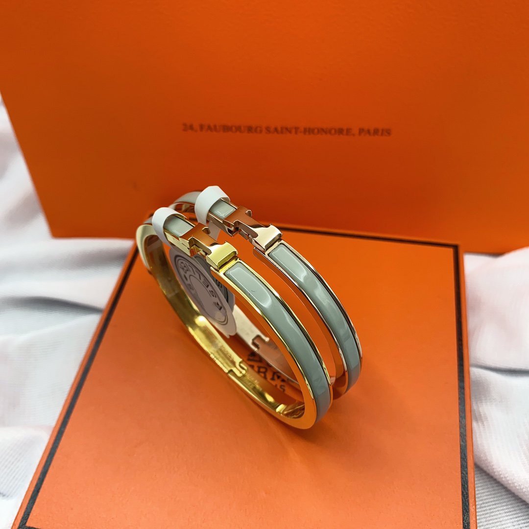 [AuraEcho Jewelry]CLASSIC HM CLIC GREEN 8MM ENAMEL BRACELET