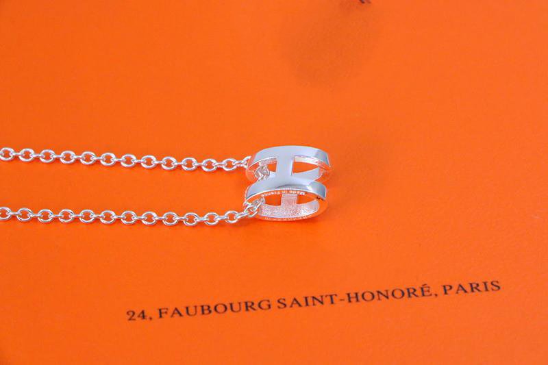 [AuraEcho Jewelry]HM NECKLACE H LETTER OVAL SERIES