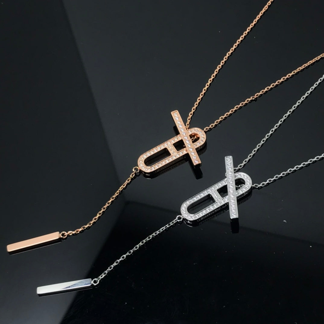 [AuraEcho Jewelry]HM NECKLACE PLATINUM ROSE GOLD DIAMOND