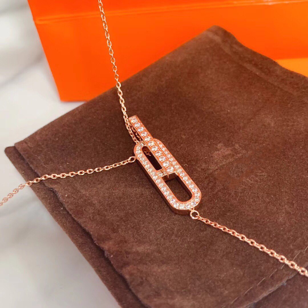 [AuraEcho Jewelry]HM NECKLACE PLATINUM ROSE GOLD DIAMOND