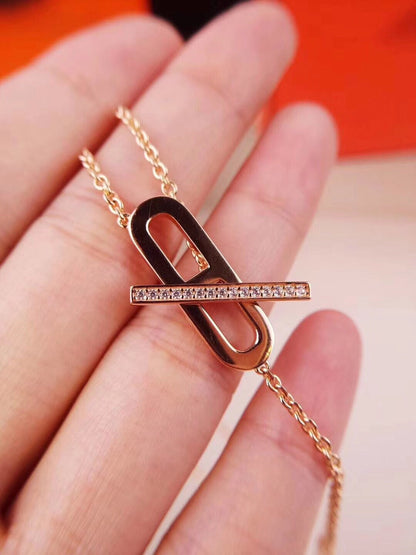 [AuraEcho Jewelry]HM NECKLACE PLATINUM ROSE GOLD DIAMOND