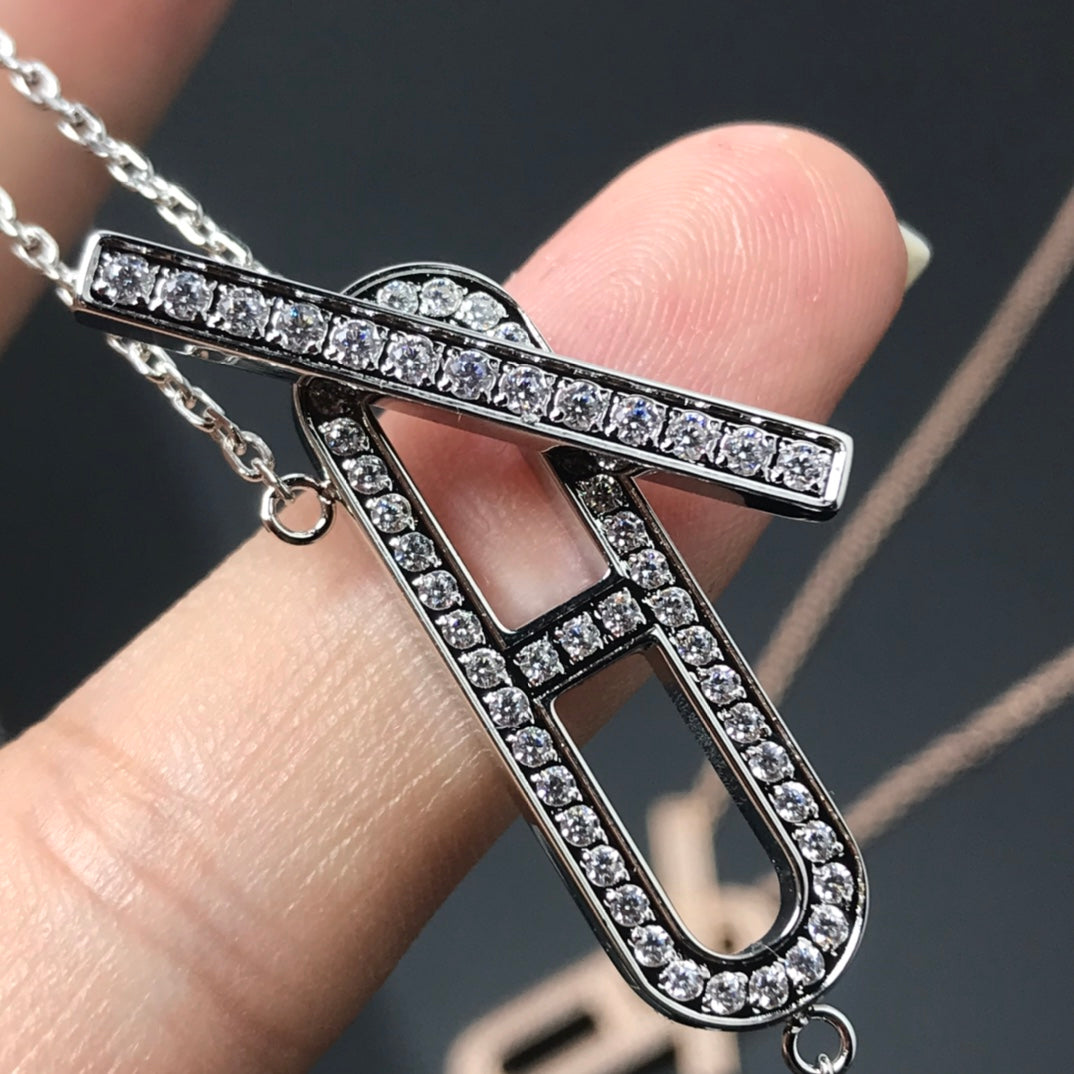 [AuraEcho Jewelry]HM NECKLACE PLATINUM ROSE GOLD DIAMOND