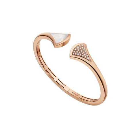 [AuraEcho Jewelry]DREAM BRACELET OPEN PINK GOLD MOP DIAMOND