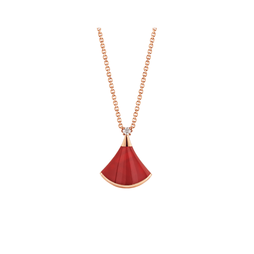 [AuraEcho Jewelry]DREAM NECKLACE CARNELIAN 1 DIAMOND
