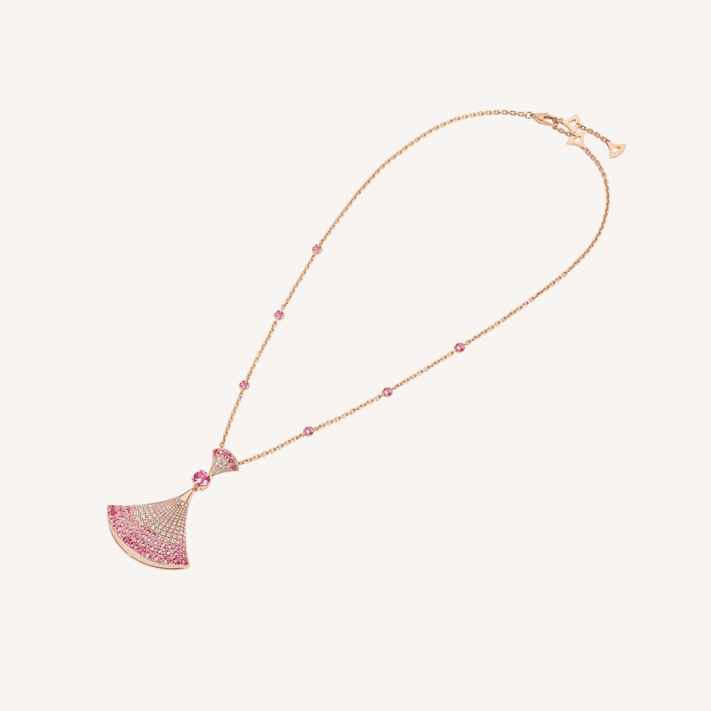 [AuraEcho Jewelry]DREAM NECKLACK DIAMOND PINK GOLD