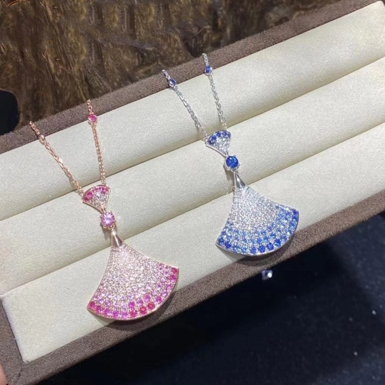 [AuraEcho Jewelry]DREAM NECKLACK DIAMOND PINK GOLD