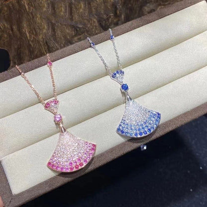 [AuraEcho Jewelry]DREAM NECKLACK DIAMOND PINK GOLD