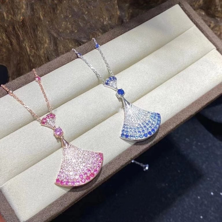 [AuraEcho Jewelry]DREAM NECKLACK DIAMOND PINK GOLD