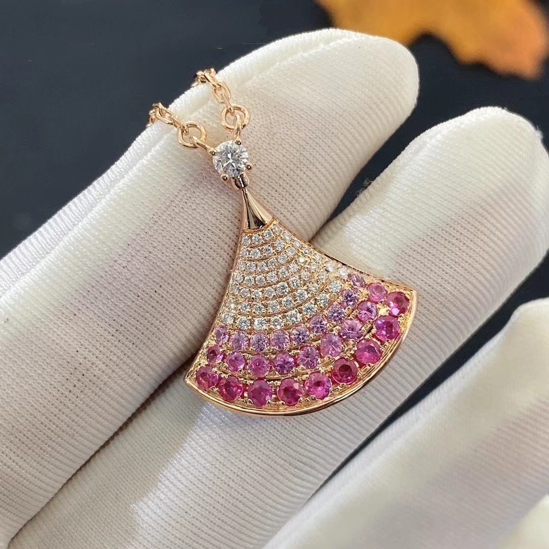 [AuraEcho Jewelry]DREAM NECKLACE PINK GOLD PINK DIAMOND