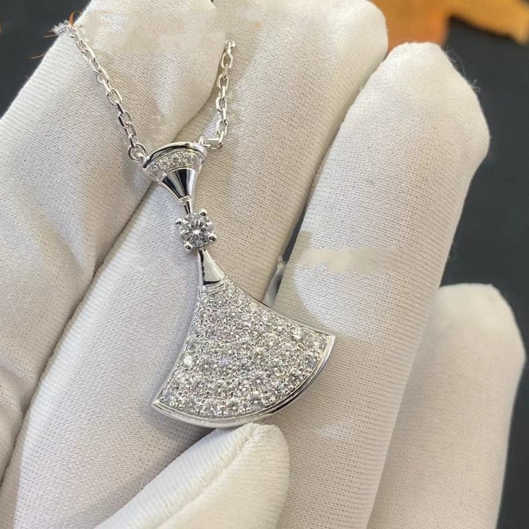 [AuraEcho Jewelry]DREAM NECKLACE SILVER FULL DIAMOND