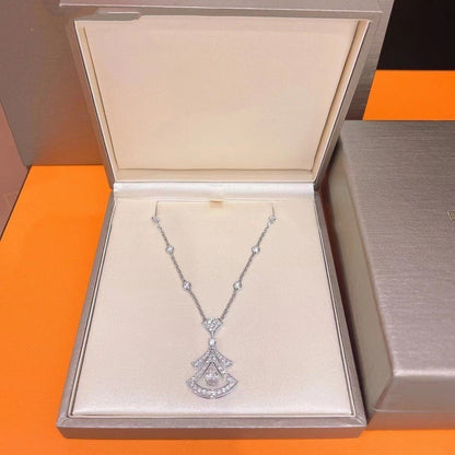 [AuraEcho Jewelry]DREAM NECKLACE WHITE DIAMOND SILVER