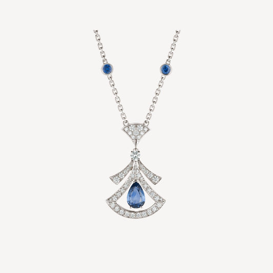 [AuraEcho Jewelry]DREAM NECKLACE AGATE DIAMOND SILVER