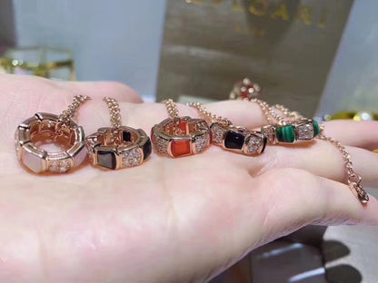 [AuraEcho Jewelry]SERPENTI PEDANT DIAMOND NECKLACE