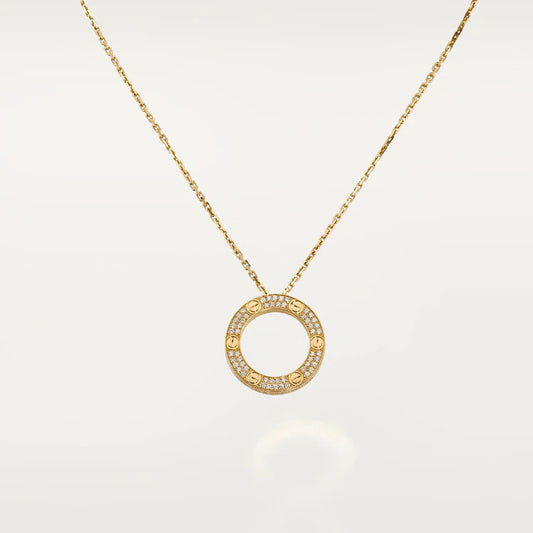 [AuraEcho Jewelry]LOVE NECKLACE ADJUSTABLE ROSE GOLD