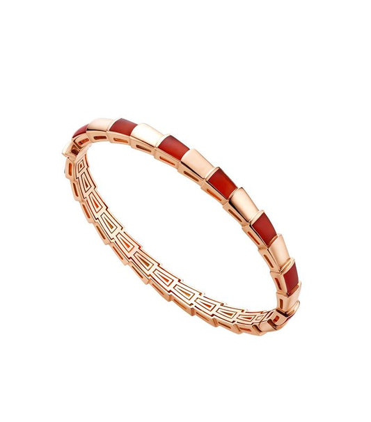 [AuraEcho Jewelry]SERPENTI BRACELET PINK GOLD RUBELLITE