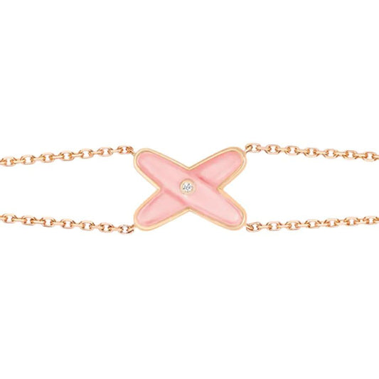 [AuraEcho Jewelry]JEUX BRACELET PINK MOP PINK GOLD 1 DIAMOND