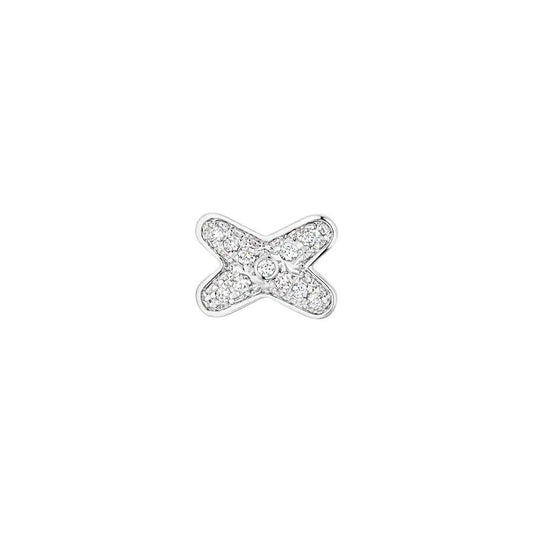 [AuraEcho Jewelry]JEUX DE SILVER DIAMOND EARRINGS