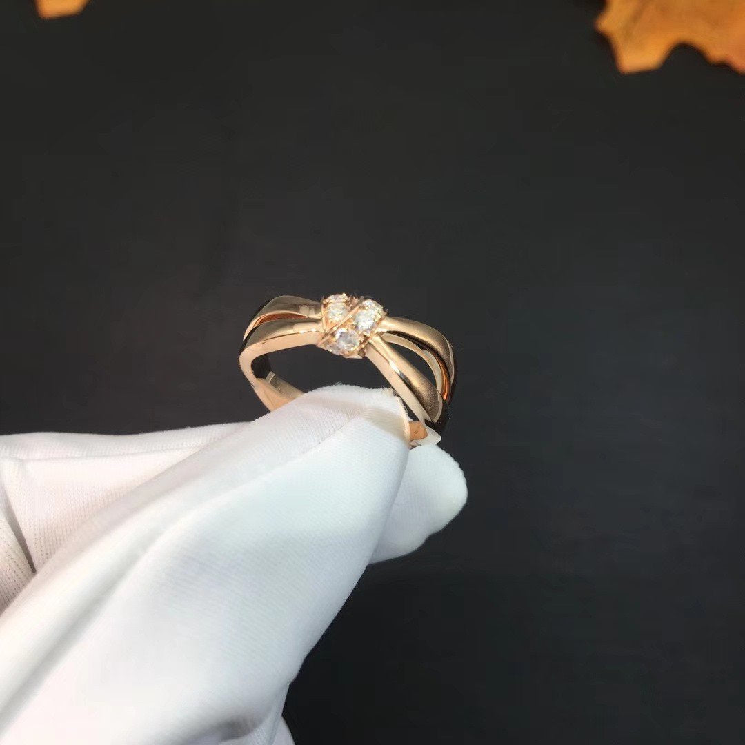 [AuraEcho]LIENS RING PINK GOLD DIAMOND