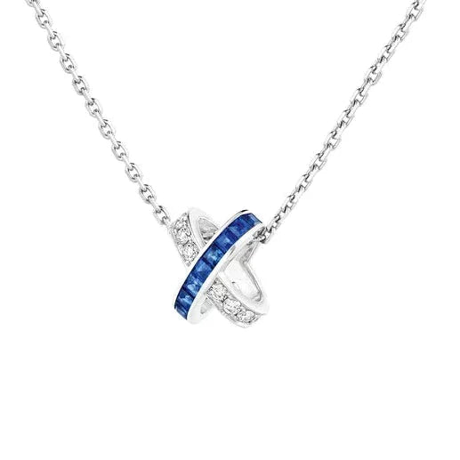[AuraEcho Jewelry]LIENS DIAMOND SILVER NECKLACE