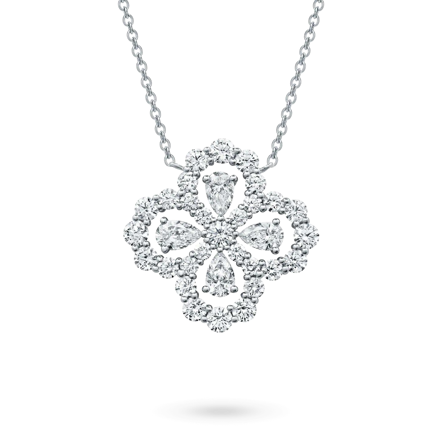 [AuraEcho Jewelry]LOOP NECKLACE FULL MOTIF DIAMOND 16MM MULTIPLE COLORS
