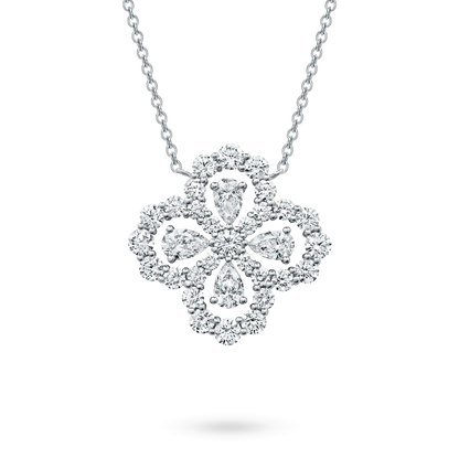 [AuraEcho Jewelry]LOOP NECKLACE FULL MOTIF DIAMOND 16MM MULTIPLE COLORS