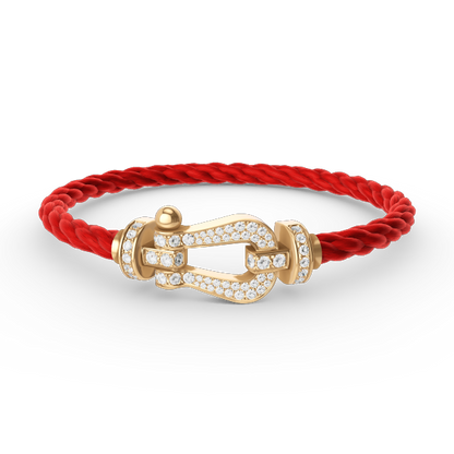 [AuraEcho Jewelry]FORCE LARGE HORSESHOE FULL DIAMOND BRACELET GOLD
