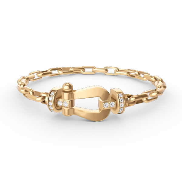 [AuraEcho Jewelry]FORCE LARGE HORSESHOE CLASP  METAL BRACELET
