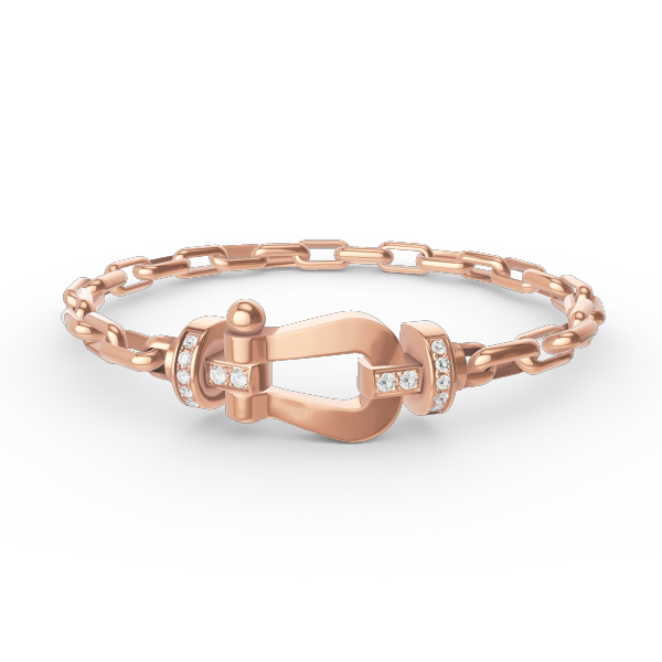 [AuraEcho Jewelry]FORCE LARGE HORSESHOE CLASP  METAL BRACELET