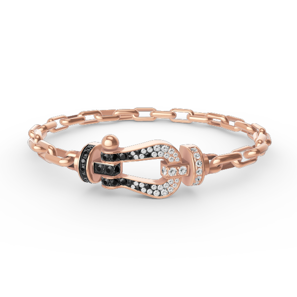 [AuraEcho Jewelry]FORCE LARGE HORSESHOE CLASP  METAL BRACELET