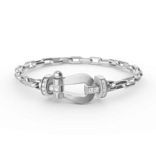 [AuraEcho Jewelry]FORCE LARGE HORSESHOE CLASP  METAL BRACELET