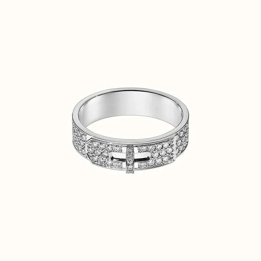 [AuraEcho Jewelry]KELLY SILVER DIAMOND RING