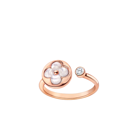 [AuraEcho Jewelry]SUN 1 DIAMOND PINK MOP RING