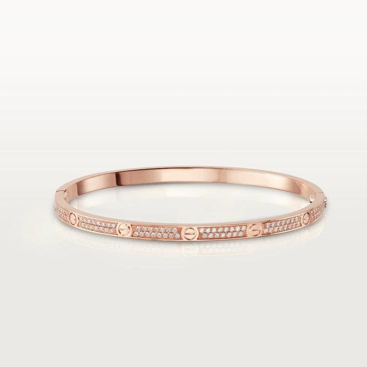 [AuraEcho Jewelry]LOVE BRACELET 3.65MM DIAMOND-PAVED SILVER