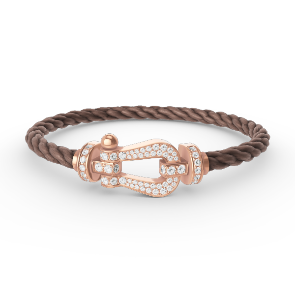 [AuraEcho Jewelry]FORCE LARGE HORSESHOE FULL DIAMOND BRACELET ROSE GOLD