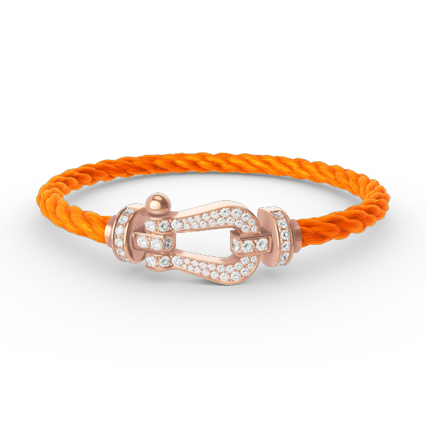 [AuraEcho Jewelry]FORCE LARGE HORSESHOE FULL DIAMOND BRACELET ROSE GOLD