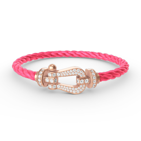 [AuraEcho Jewelry]FORCE LARGE HORSESHOE FULL DIAMOND BRACELET ROSE GOLD