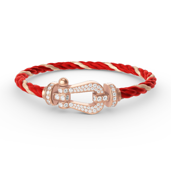 [AuraEcho Jewelry]FORCE LARGE HORSESHOE FULL DIAMOND BRACELET ROSE GOLD