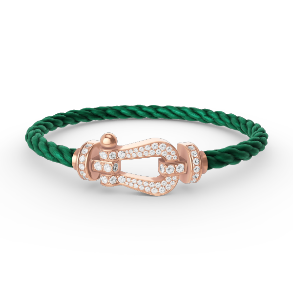 [AuraEcho Jewelry]FORCE LARGE HORSESHOE FULL DIAMOND BRACELET ROSE GOLD