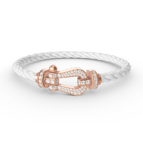 [AuraEcho Jewelry]FORCE LARGE HORSESHOE FULL DIAMOND BRACELET ROSE GOLD