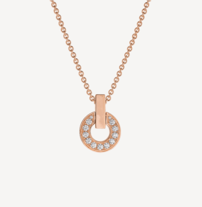 [AuraEcho Jewelry]GARI NECKLACE PINK GOLD DIAMOND