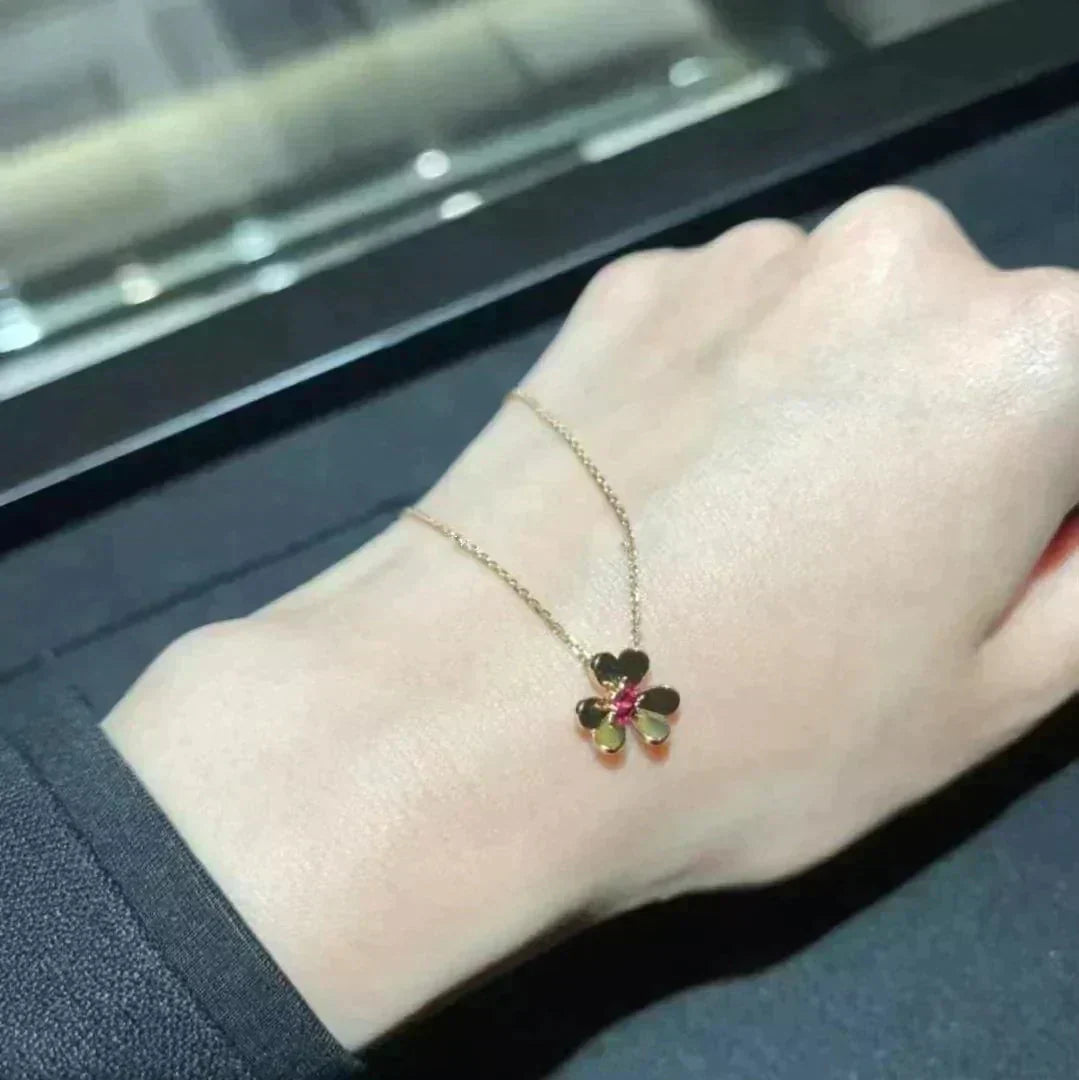 [AuraEcho Jewelry]FRIVOLE GOLD FLOWER NECKLACE