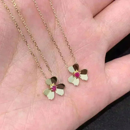 [AuraEcho Jewelry]FRIVOLE GOLD FLOWER NECKLACE