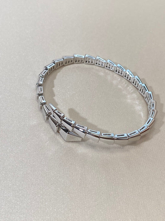 [AuraEcho Jewelry]SERPENTI VIPER SILVER BRACELET