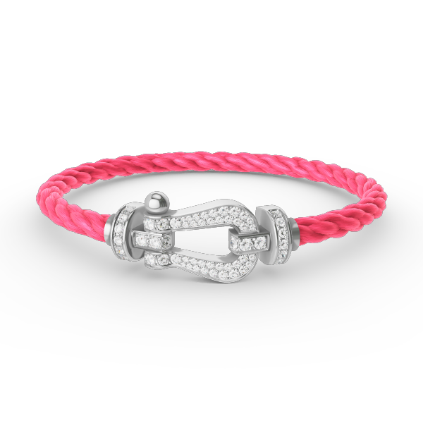 [AuraEcho Jewelry]FORCE LARGE HORSESHOE FULL DIAMOND BRACELET SILVER