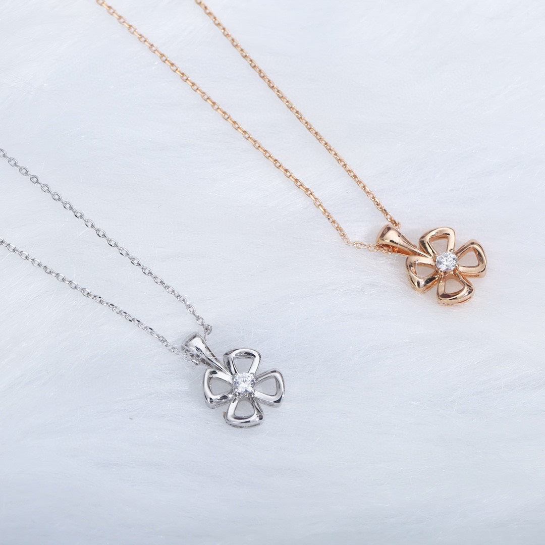 [AuraEcho Jewelry]FIOREVER NECKLACE DIAMOND CENTER