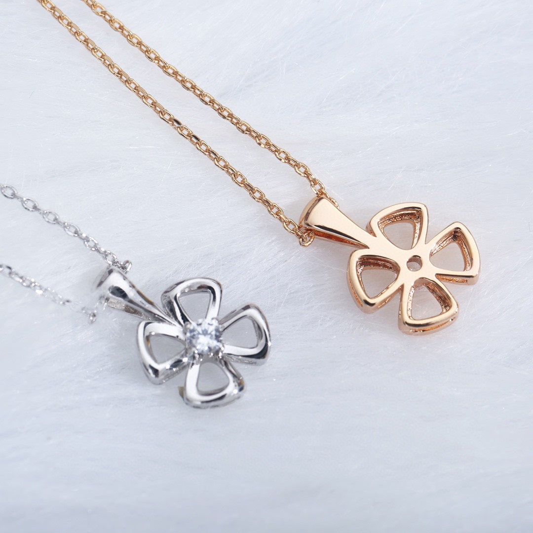 [AuraEcho Jewelry]FIOREVER NECKLACE DIAMOND CENTER