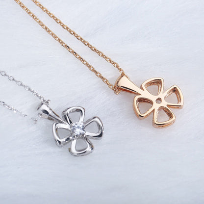 [AuraEcho Jewelry]FIOREVER NECKLACE DIAMOND CENTER