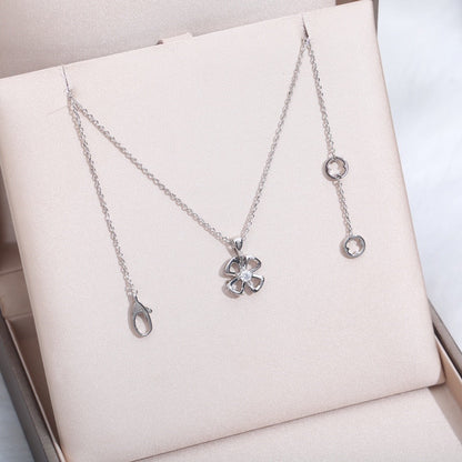 [AuraEcho Jewelry]FIOREVER NECKLACE DIAMOND CENTER