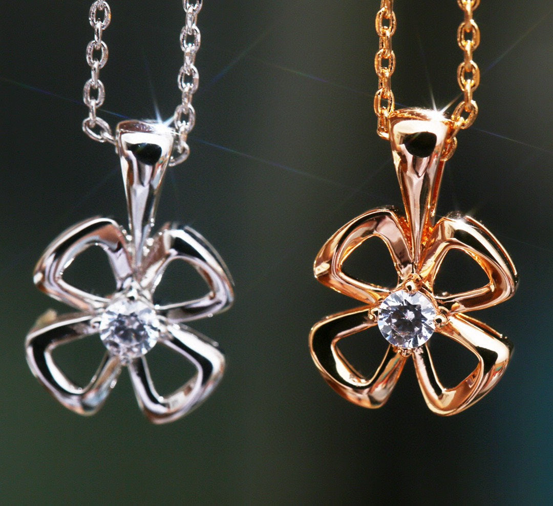 [AuraEcho Jewelry]FIOREVER NECKLACE DIAMOND CENTER
