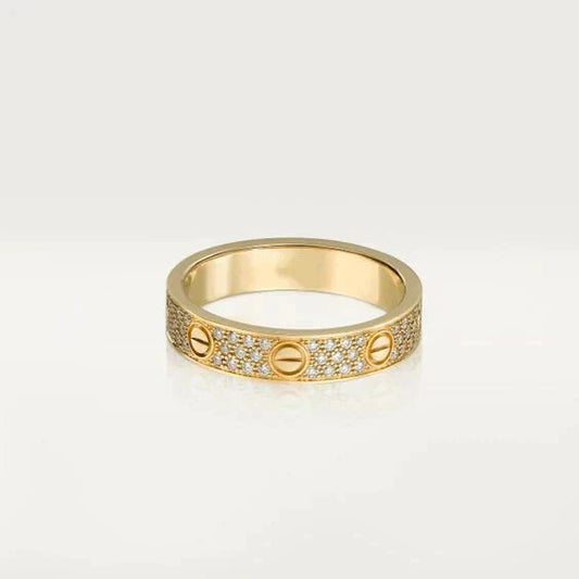[AuraEcho Jewelry]LOVE RING 3.6MM DIAMOND PAVED